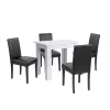 Zestaw jadalniany Leon 4+1 biało-czarny