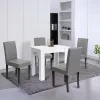 Zestaw jadalniany Leon 4+1 biało-szary