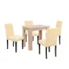 Zestaw jadalniany Leon 4+1 dąb sonoma beżowy