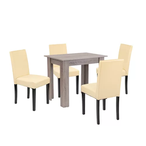 Zestaw jadalniany Leon 4+1 dąb york beżowy