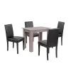 Zestaw jadalniany Leon 4+1 dąb york-czarny