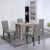 Zestaw jadalniany Leon 4+1 dąb york szary