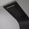 Panel prysznicowy z hydromasażem Alegro Black, stal nierdzewna