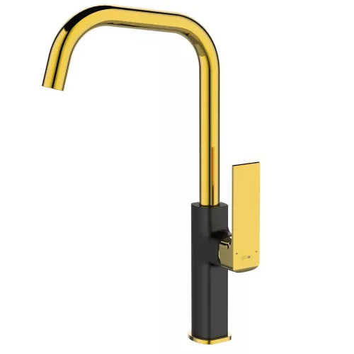 Czarno-złota bateria zlewozmywakowa Maroko 35