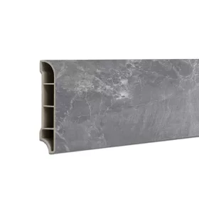   Winylowa listwa podłogowa SPC Fjord wzór marmurowy ciemnoszary 2400x60x12 mm