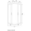 Malibu SQ 100x100 szögletes zuhanykabin zuhanytálca nélkül