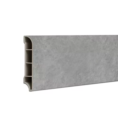 Winylowe obrzeże podłogowe SPC Harbor beton szary 2400x60x12 mm