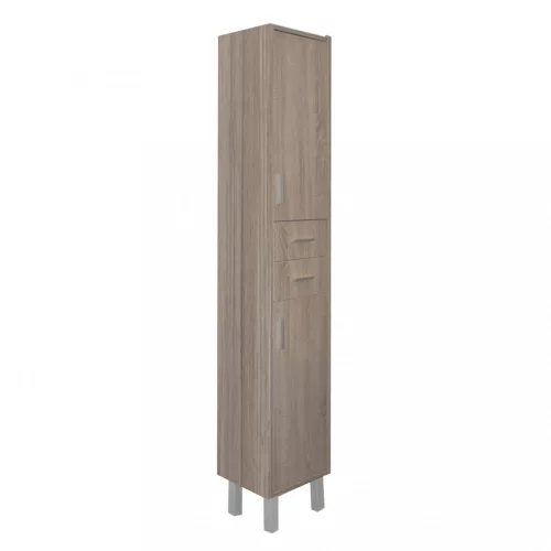 Nerva 35 wysoka szafa z 2 drzwiami, 2 szufladami, czerwony jedwab