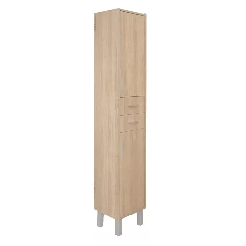 Nerva 35 wysoka szafka z 2 drzwiami, 2 szufladami, dąb sonoma