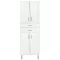 Wysoka szafka Nerva 60 z 4 drzwiami i 2 szufladami, biała