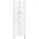 Wysoka szafka Nerva 60 z 4 drzwiami i 2 szufladami, biała