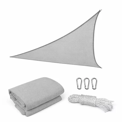 Rana żagiel przeciwsłoneczny trójkątny 4x4x4 m szary