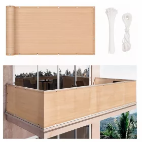 Osłona balkonowa, moskitiera 7 m beżowa