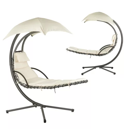 Fotel z osłoną przeciwsłoneczną beżowy