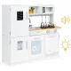 Drewniana kuchnia dla dzieci z oświetleniem i garnkami