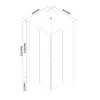 Polo White II 80x80 cm kwadratowa biała kabina prysznicowa z tylnym panelem i brodzikiem