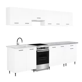 Biała szafka kuchenna Primo 280 z blatem chromix
