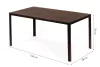 Stół ogrodowy 6-osobowy 156x78 cm polywood brązowy