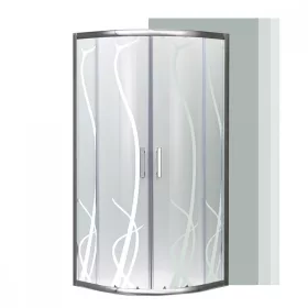   Zakrzywiona kabina prysznicowa Spirit Bamboo 80x80 cm bez brodzika