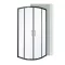 Zakrzywiona kabina prysznicowa Spirit Clear 80x80 cm bez brodzika, czarna