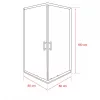 Spirit Clear 90x90 cm kwadratowa kabina prysznicowa bez brodzika czarna