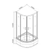 Spirit Deep 80x80 cm íves zuhanykabin zuhanytálcával