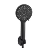 5-funkcyjna słuchawka prysznicowa Lili z uchwytem na wąż, czarna
