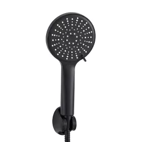   5-funkcyjna słuchawka prysznicowa Lili z uchwytem na wąż, czarna