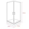 Spirit Mátrix 80x80 cm szögletes zuhanykabin, zuhanytálcával