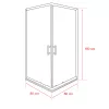 Kwadratowa kabina prysznicowa Spirit Matrix 80x80 cm bez brodzika