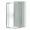 Zakrzywiona kabina prysznicowa Spirit Matrix 90x90 cm bez brodzika