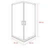Spirit Matt 80x80 cm szögletes zuhanykabin, zuhanytálcával