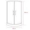 Spirit Matt 80x80 cm íves zuhanykabin zuhanytálcával