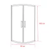 Zakrzywiona kabina prysznicowa Spirit Matt 80x80 cm bez brodzika