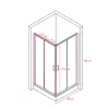 Spirit Matt 90x90 cm szögletes zuhanykabin, zuhanytálcával