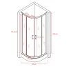 Spirit Matt 90x90 cm íves zuhanykabin zuhanytálcával
