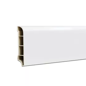 Winylowa listwa podłogowa SPC Śnieżnobiała 2400x60x12 mm