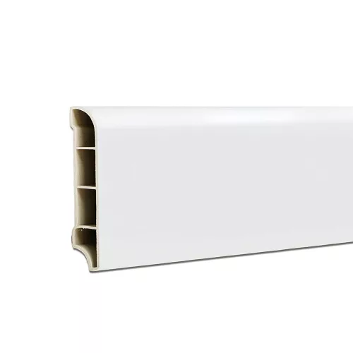 Winylowa listwa podłogowa SPC Śnieżnobiała 2400x60x12 mm