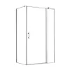 Prosta asymetryczna kabina prysznicowa 80x100 cm z otwieranymi drzwiami bez brodzika