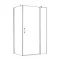 Prosta asymetryczna kabina prysznicowa 80x100 cm z otwieranymi drzwiami bez brodzika