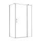 Prosta asymetryczna kabina prysznicowa 80x100 cm z otwieranymi drzwiami bez brodzika