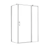 Prosta asymetryczna kabina prysznicowa 80x120 cm z otwieranymi drzwiami bez brodzika