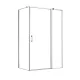 Prosta asymetryczna kabina prysznicowa 80x120 cm z otwieranymi drzwiami bez brodzika