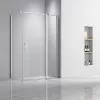 Prosta asymetryczna kabina prysznicowa 80x120 cm z otwieranymi drzwiami bez brodzika