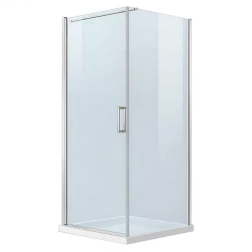 Prosta kwadratowa kabina prysznicowa z otwieranymi drzwiami bez brodzika