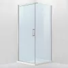 Prosta kwadratowa kabina prysznicowa z otwieranymi drzwiami bez brodzika