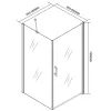 Prosta kwadratowa kabina prysznicowa z otwieranymi drzwiami bez brodzika