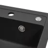 Nia kwadratowy jednokomorowy zlewozmywak granitowy z syfonem czarnym