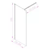 Walker 80x195 cm Ścianka prysznicowa Walk in