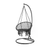 Fotel hamakowy Cardenas ze stojakiem czarno-czarnym